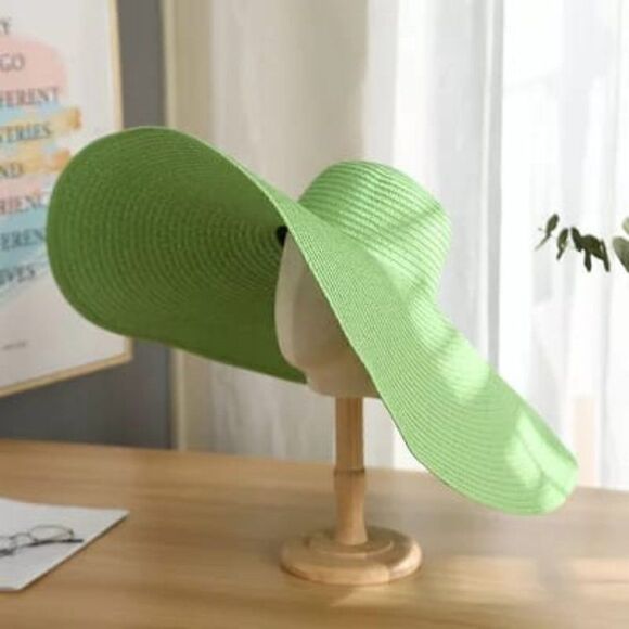 Oversized Floppy Straw Hat Available in 8 Colors main image 8